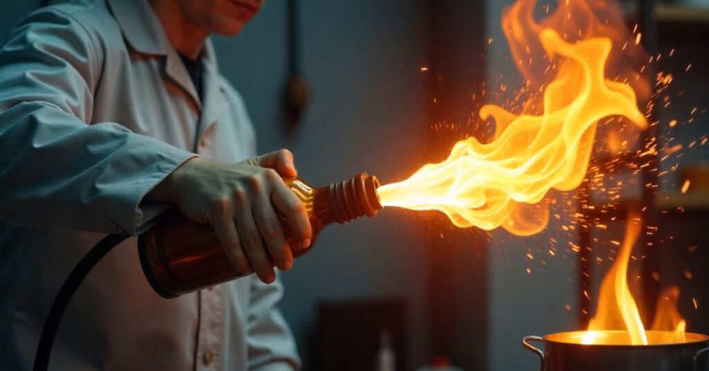 is motor oil flammable