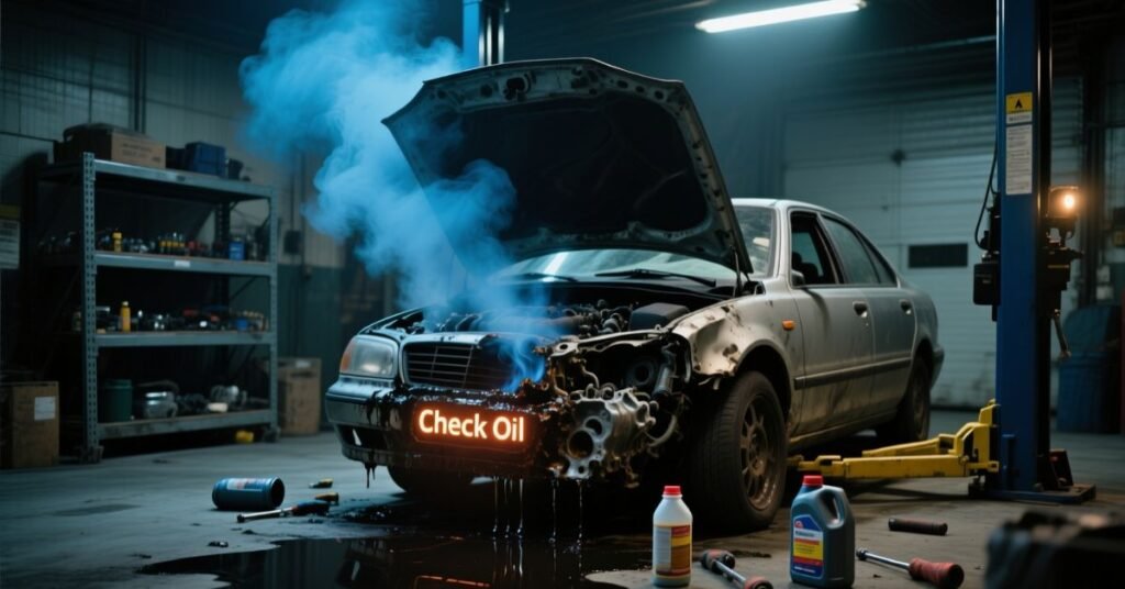 LOW ENGINE OIL CAR SHAKING