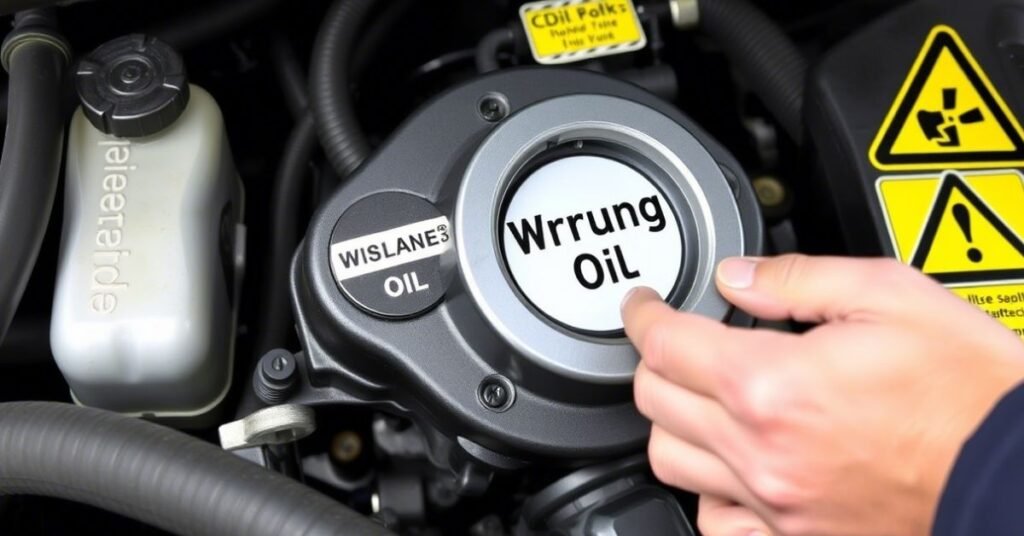 wrong engine oil in car